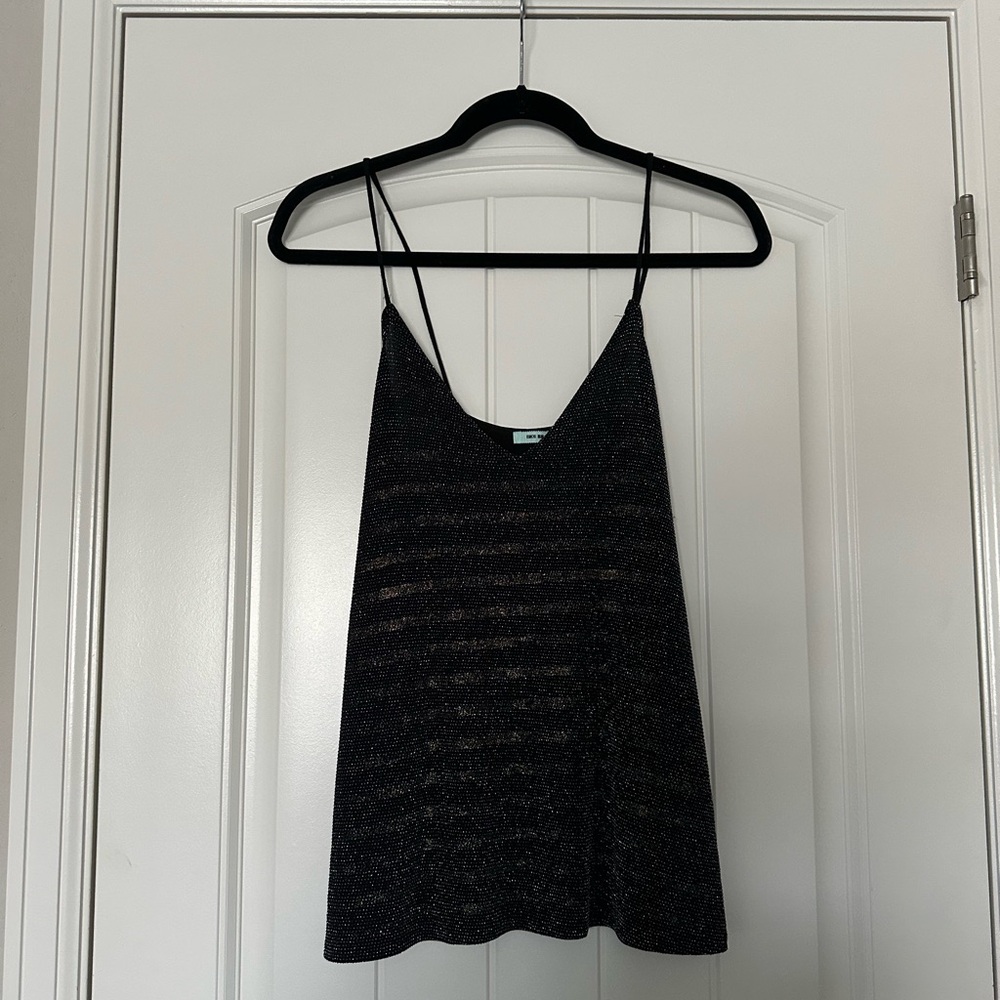 Urban Outfitters Black and Gold Striped Tank